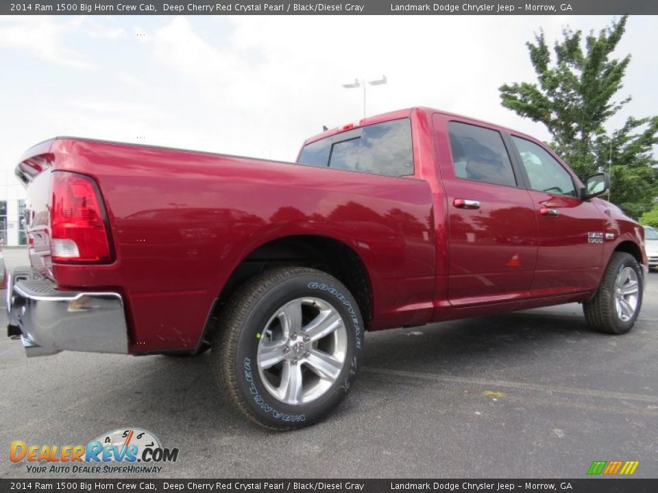 2014 Ram 1500 Big Horn Crew Cab Deep Cherry Red Crystal Pearl / Black/Diesel Gray Photo #3