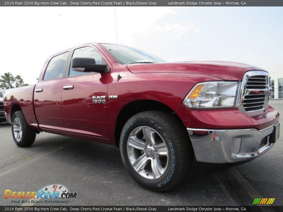 2014 Ram 1500 Big Horn Crew Cab Deep Cherry Red Crystal Pearl / Black/Diesel Gray Photo #4