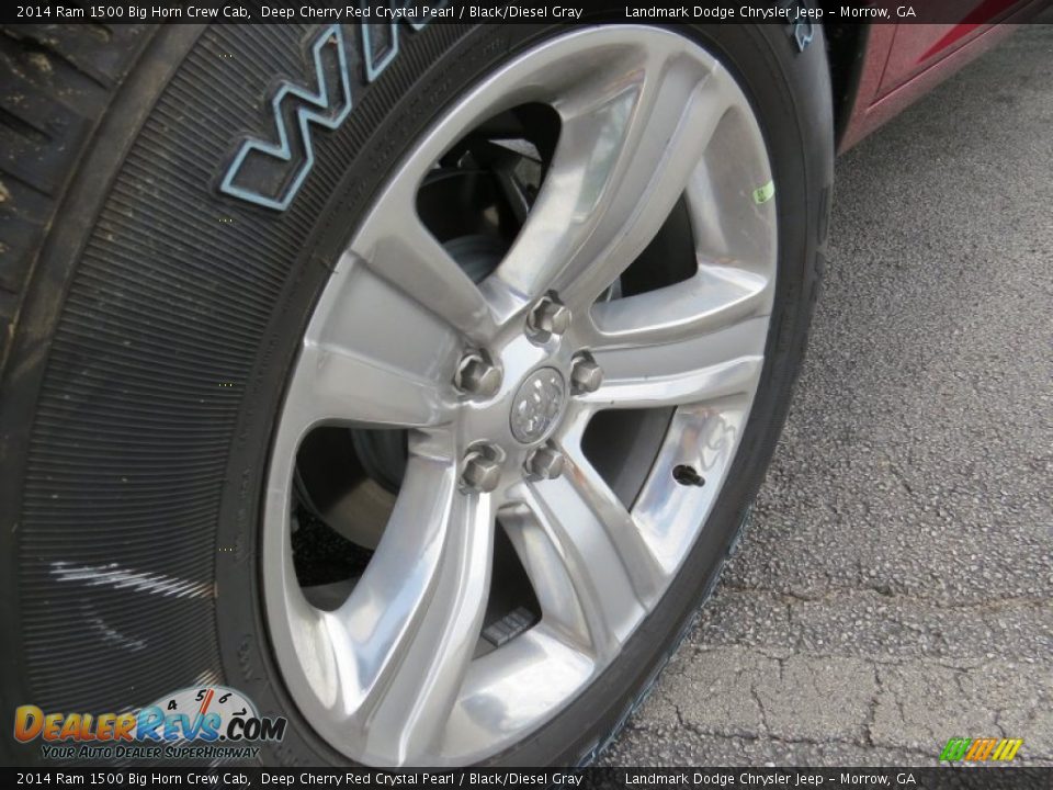 2014 Ram 1500 Big Horn Crew Cab Deep Cherry Red Crystal Pearl / Black/Diesel Gray Photo #5