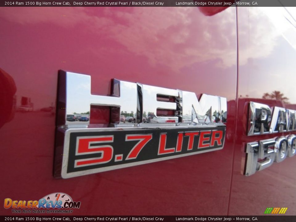 2014 Ram 1500 Big Horn Crew Cab Deep Cherry Red Crystal Pearl / Black/Diesel Gray Photo #6