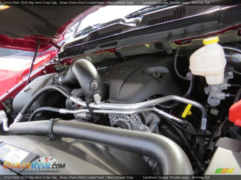 2014 Ram 1500 Big Horn Crew Cab Deep Cherry Red Crystal Pearl / Black/Diesel Gray Photo #9