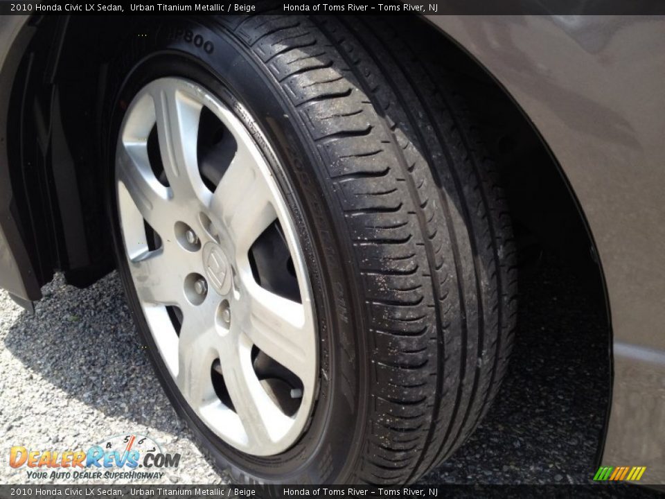 2010 Honda Civic LX Sedan Urban Titanium Metallic / Beige Photo #3