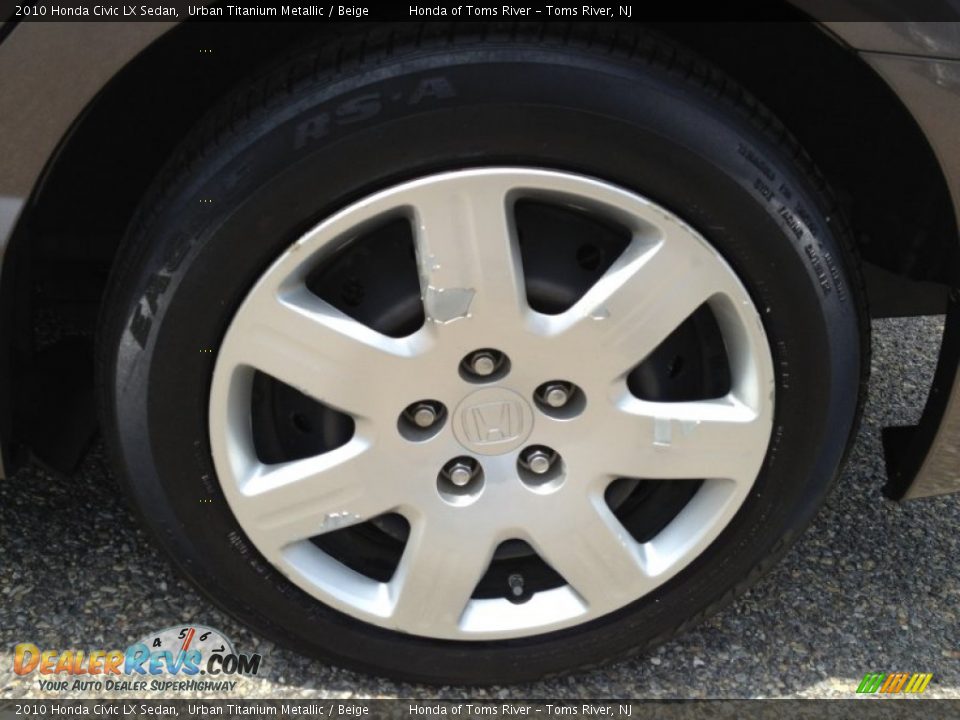 2010 Honda Civic LX Sedan Urban Titanium Metallic / Beige Photo #7