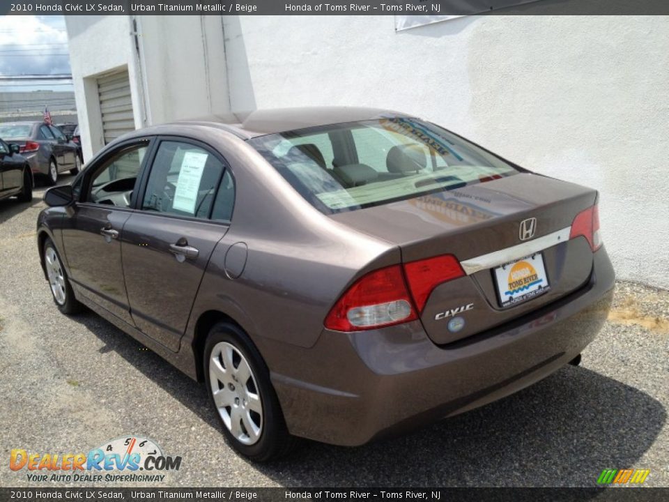 2010 Honda Civic LX Sedan Urban Titanium Metallic / Beige Photo #8