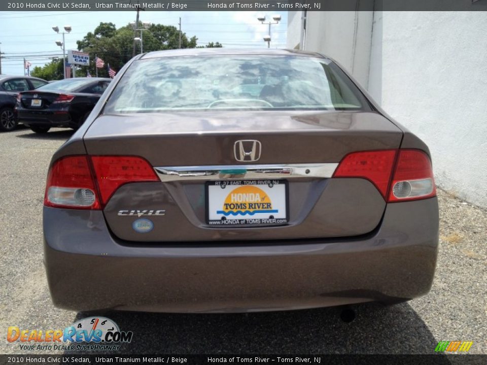 2010 Honda Civic LX Sedan Urban Titanium Metallic / Beige Photo #9