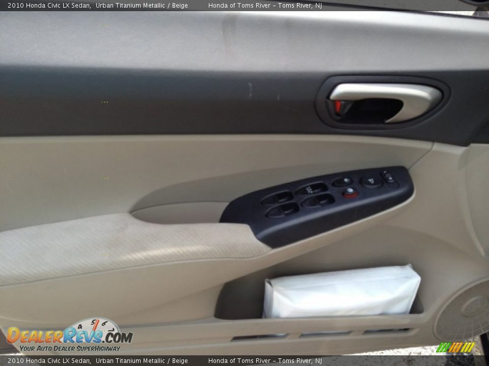 2010 Honda Civic LX Sedan Urban Titanium Metallic / Beige Photo #14