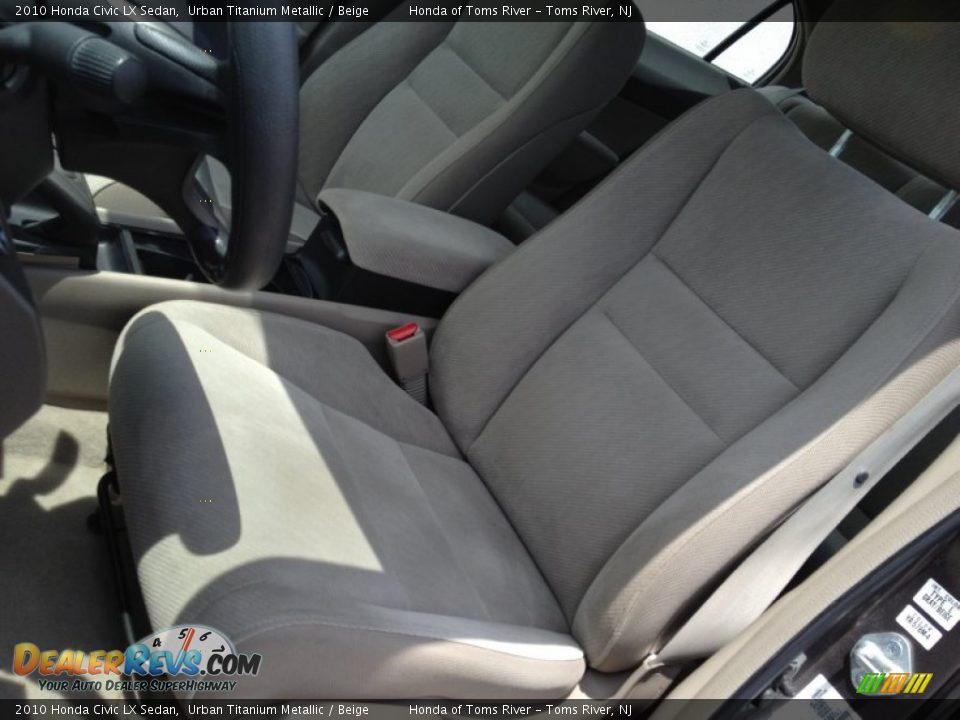 2010 Honda Civic LX Sedan Urban Titanium Metallic / Beige Photo #16