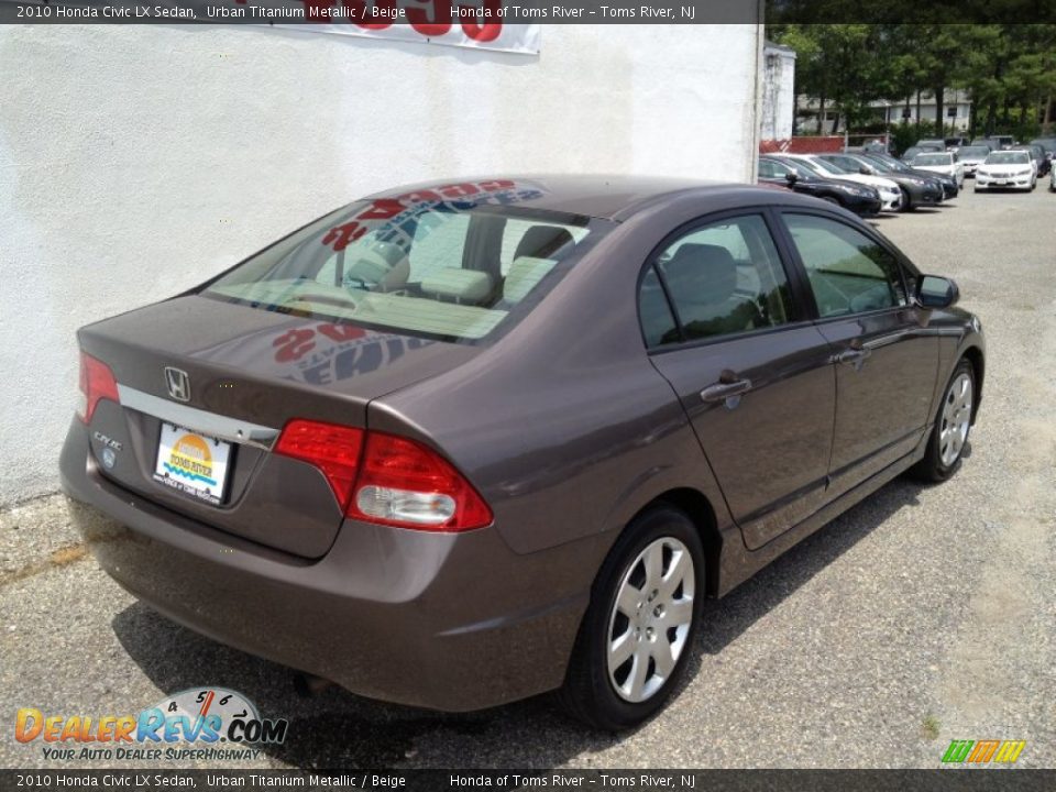 2010 Honda Civic LX Sedan Urban Titanium Metallic / Beige Photo #22