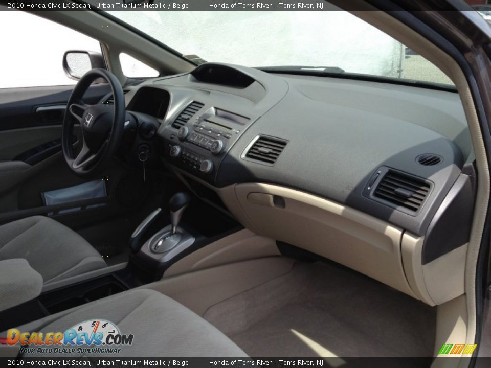 2010 Honda Civic LX Sedan Urban Titanium Metallic / Beige Photo #28