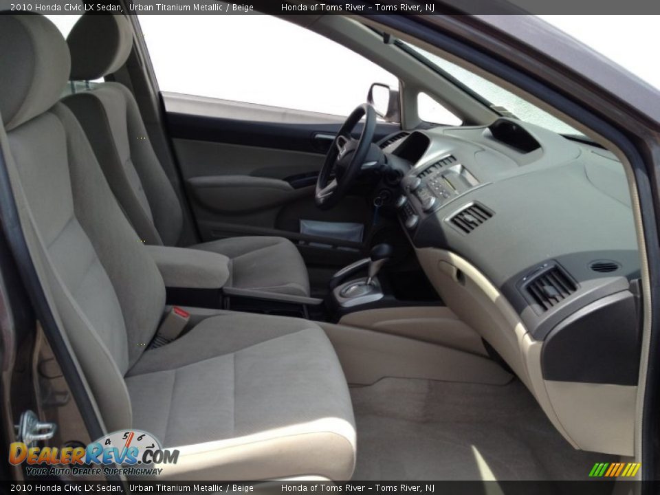 2010 Honda Civic LX Sedan Urban Titanium Metallic / Beige Photo #29