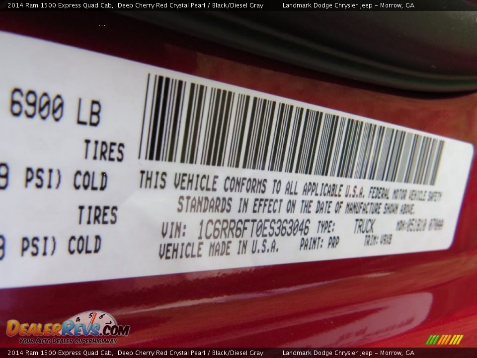 2014 Ram 1500 Express Quad Cab Deep Cherry Red Crystal Pearl / Black/Diesel Gray Photo #10