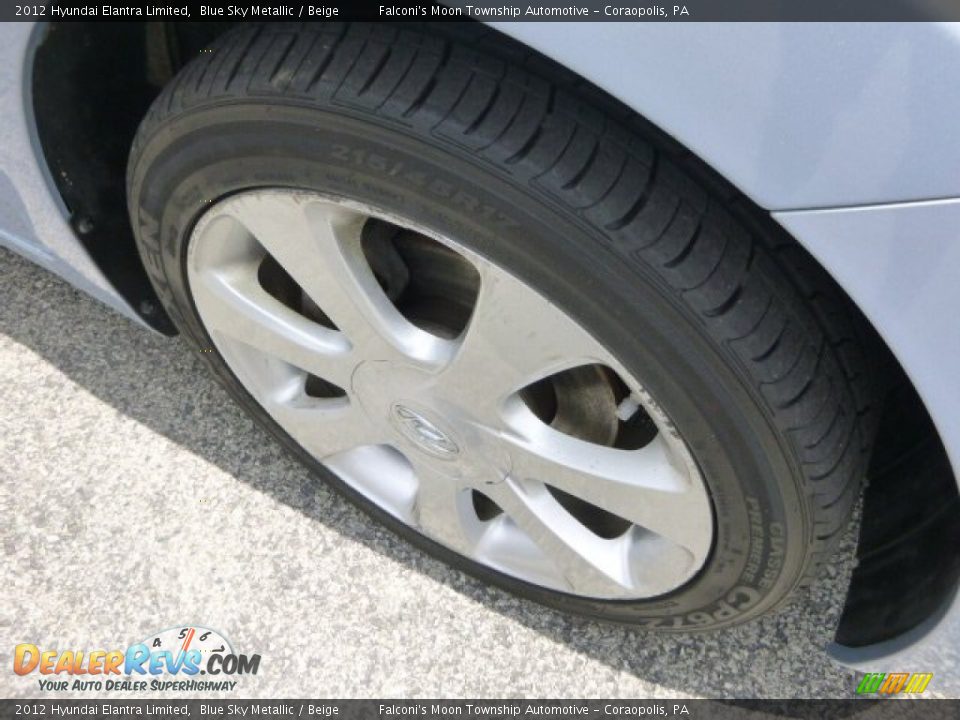 2012 Hyundai Elantra Limited Blue Sky Metallic / Beige Photo #9