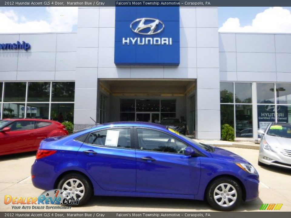 2012 Hyundai Accent GLS 4 Door Marathon Blue / Gray Photo #1