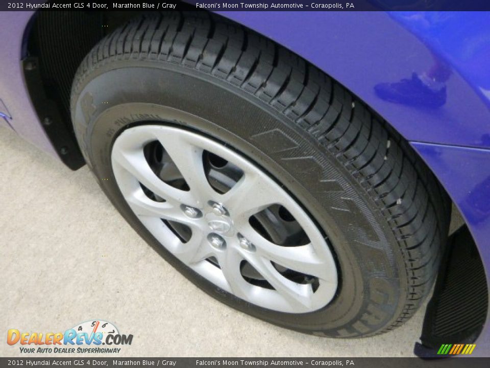 2012 Hyundai Accent GLS 4 Door Marathon Blue / Gray Photo #9