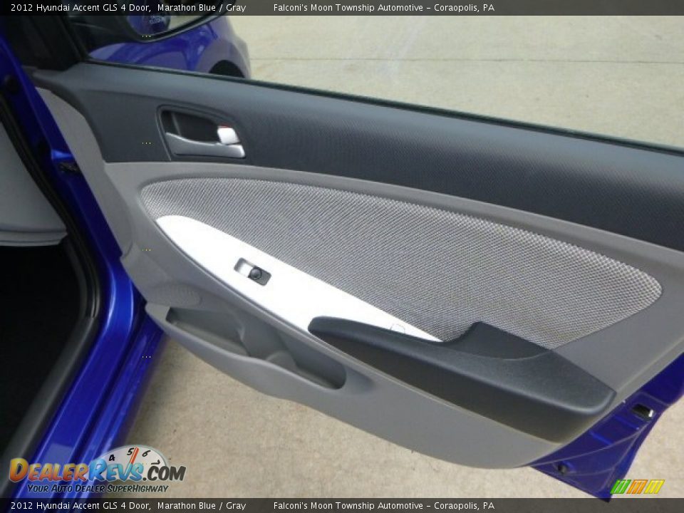 2012 Hyundai Accent GLS 4 Door Marathon Blue / Gray Photo #12