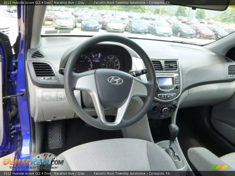 2012 Hyundai Accent GLS 4 Door Marathon Blue / Gray Photo #17
