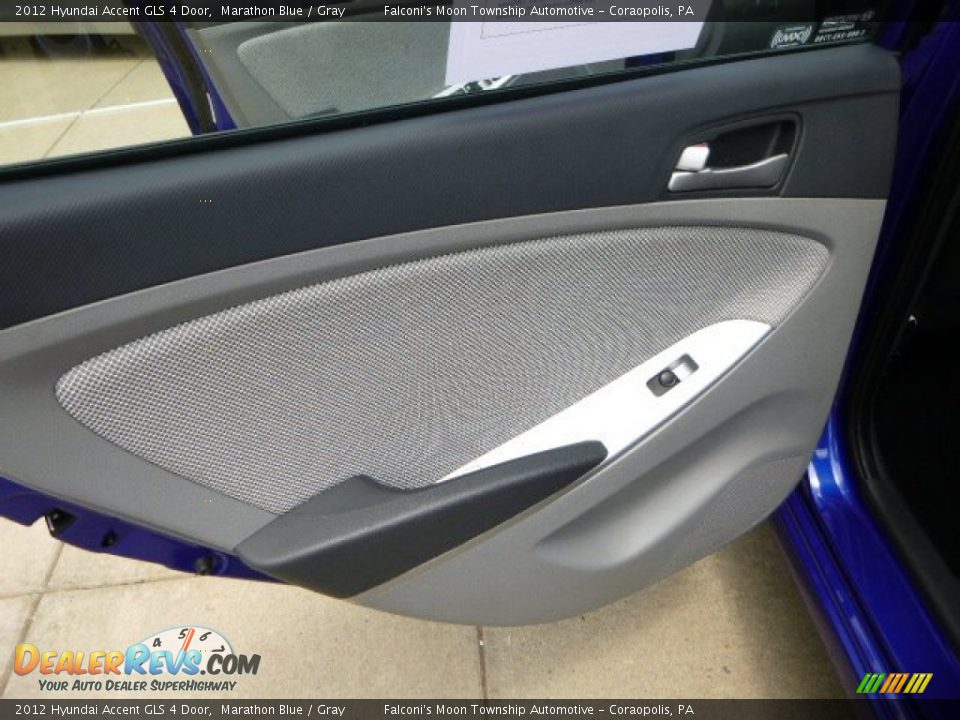2012 Hyundai Accent GLS 4 Door Marathon Blue / Gray Photo #18