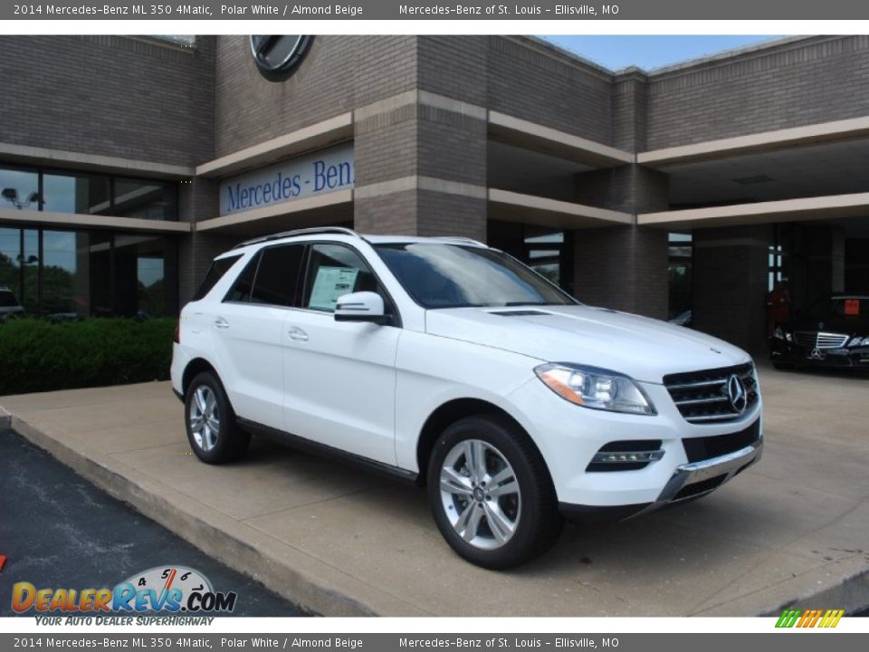 2014 Mercedes-Benz ML 350 4Matic Polar White / Almond Beige Photo #1