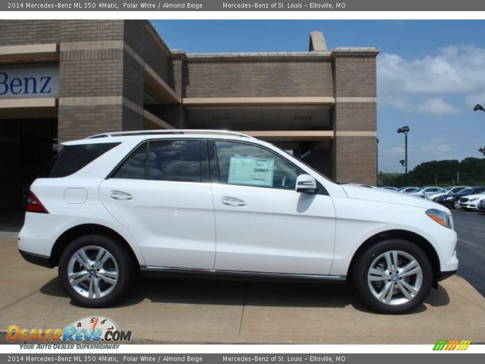 2014 Mercedes-Benz ML 350 4Matic Polar White / Almond Beige Photo #2