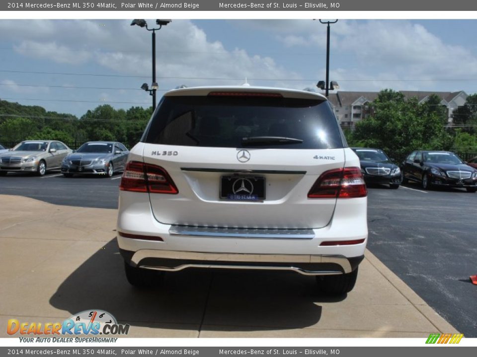 2014 Mercedes-Benz ML 350 4Matic Polar White / Almond Beige Photo #3
