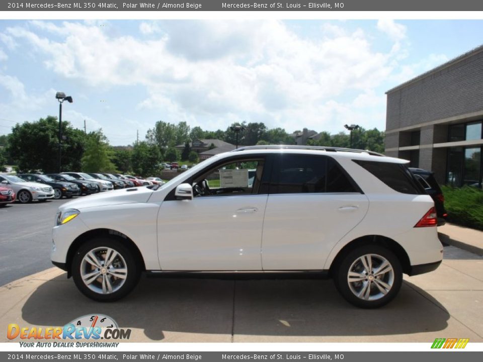 2014 Mercedes-Benz ML 350 4Matic Polar White / Almond Beige Photo #4