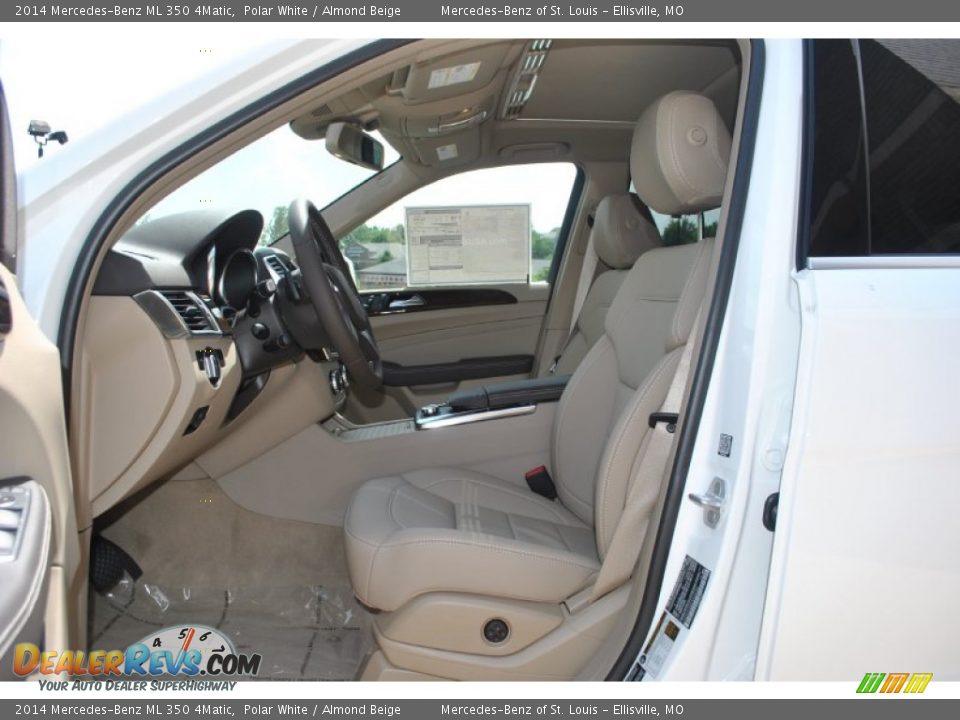 2014 Mercedes-Benz ML 350 4Matic Polar White / Almond Beige Photo #5