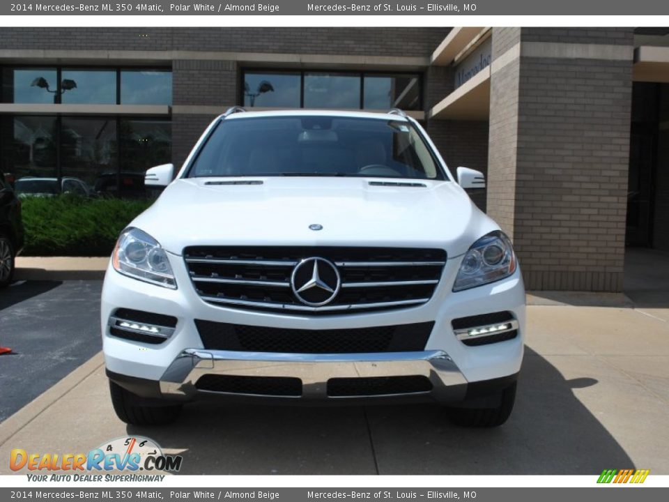 2014 Mercedes-Benz ML 350 4Matic Polar White / Almond Beige Photo #6