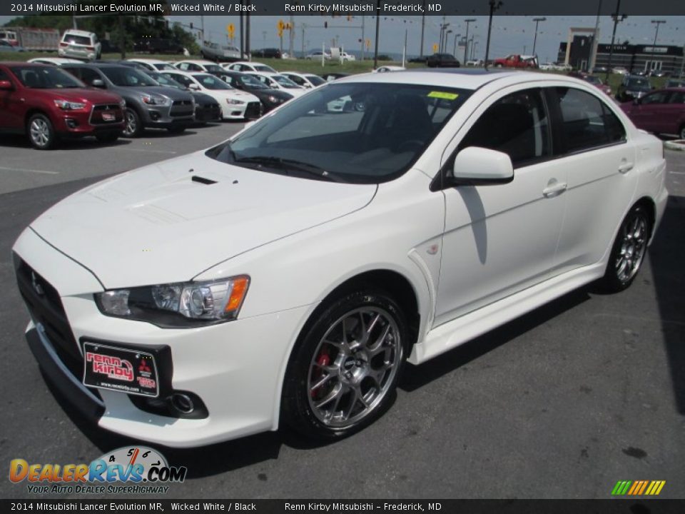 2014 Mitsubishi Lancer Evolution MR Wicked White / Black Photo #3