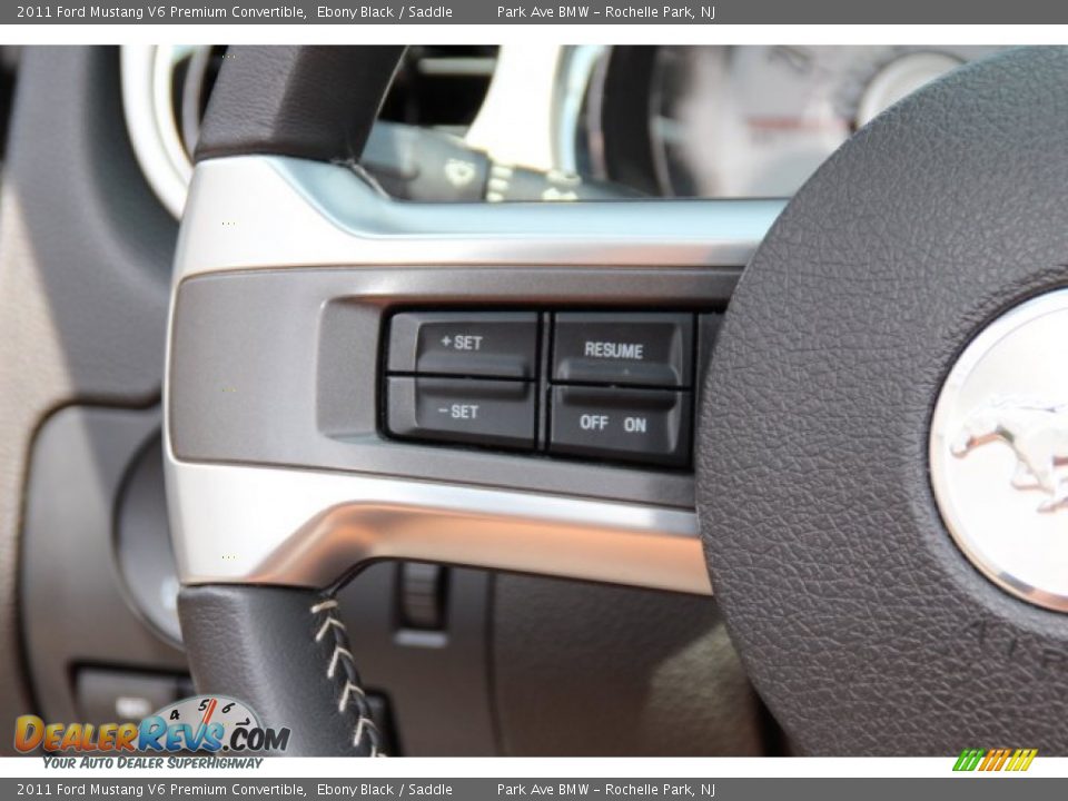 2011 Ford Mustang V6 Premium Convertible Ebony Black / Saddle Photo #18
