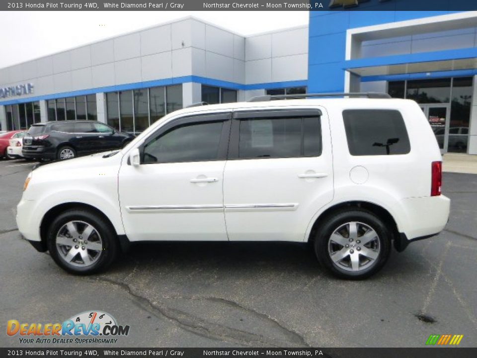 2013 Honda Pilot Touring 4WD White Diamond Pearl / Gray Photo #2