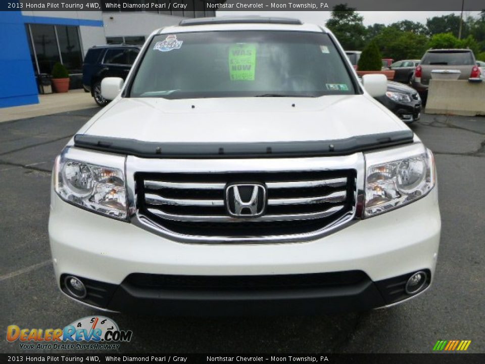 2013 Honda Pilot Touring 4WD White Diamond Pearl / Gray Photo #8