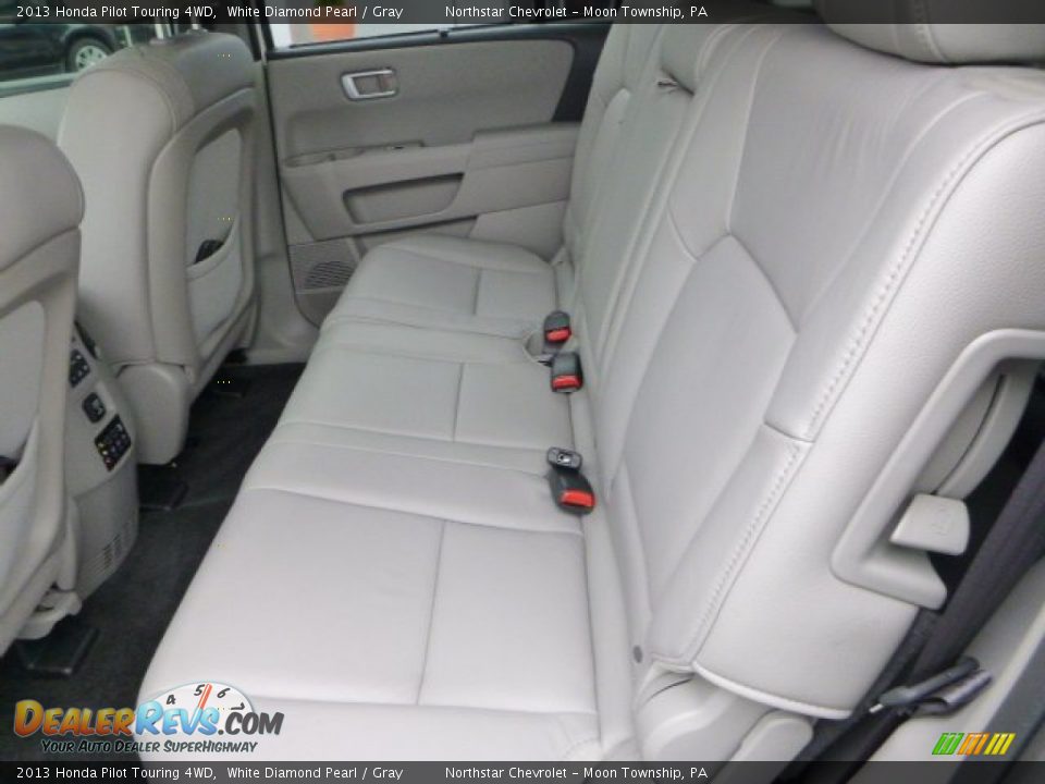 2013 Honda Pilot Touring 4WD White Diamond Pearl / Gray Photo #11