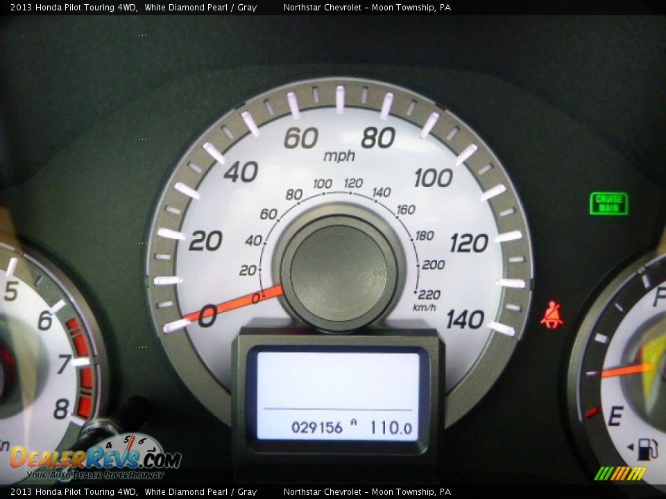 2013 Honda Pilot Touring 4WD White Diamond Pearl / Gray Photo #19
