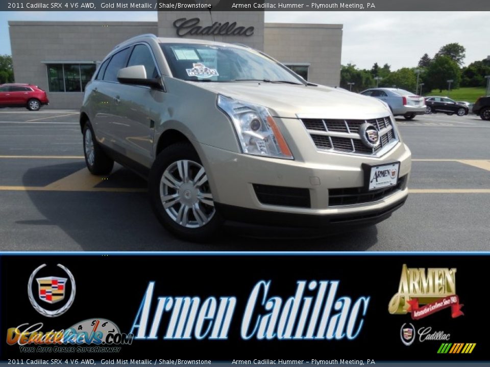 2011 Cadillac SRX 4 V6 AWD Gold Mist Metallic / Shale/Brownstone Photo #1