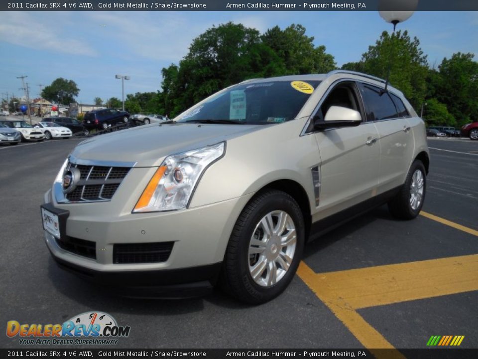 2011 Cadillac SRX 4 V6 AWD Gold Mist Metallic / Shale/Brownstone Photo #3