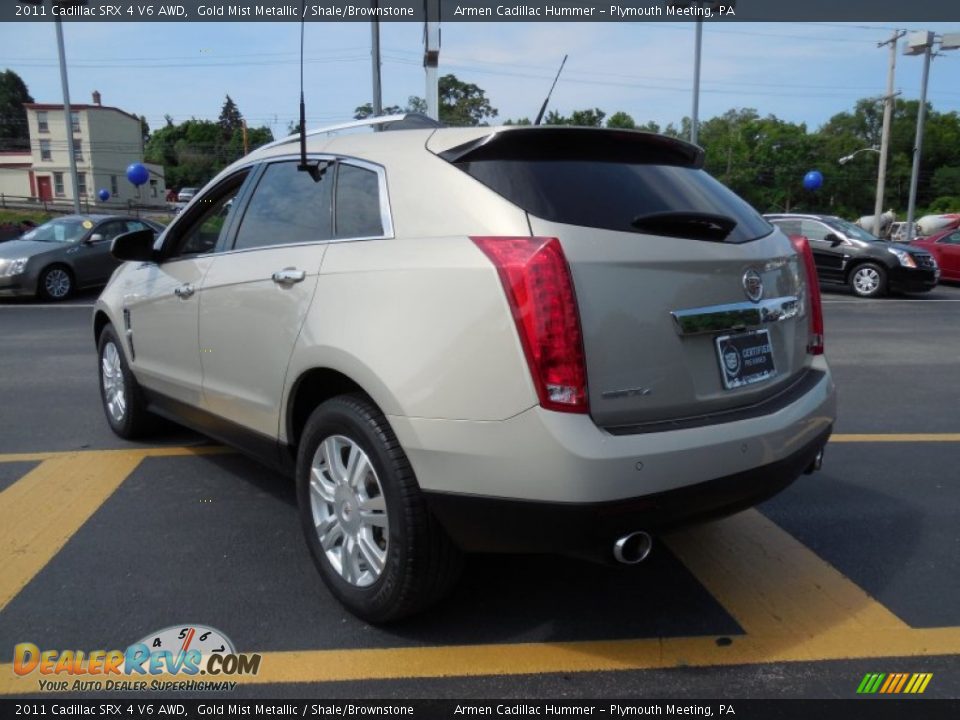 2011 Cadillac SRX 4 V6 AWD Gold Mist Metallic / Shale/Brownstone Photo #5