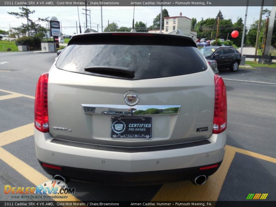 2011 Cadillac SRX 4 V6 AWD Gold Mist Metallic / Shale/Brownstone Photo #6