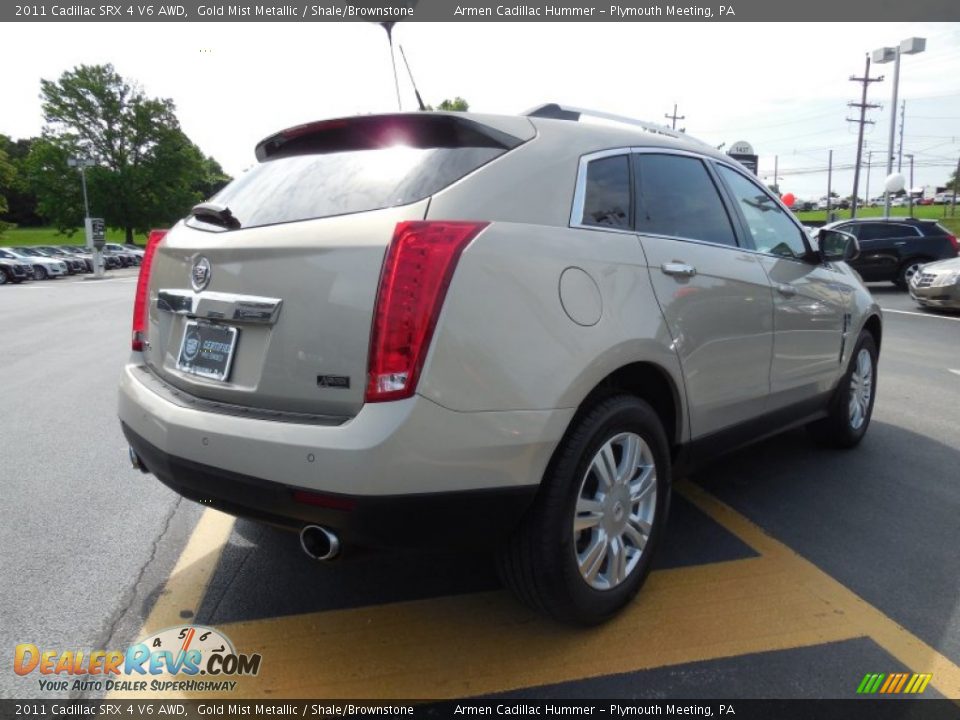 2011 Cadillac SRX 4 V6 AWD Gold Mist Metallic / Shale/Brownstone Photo #7