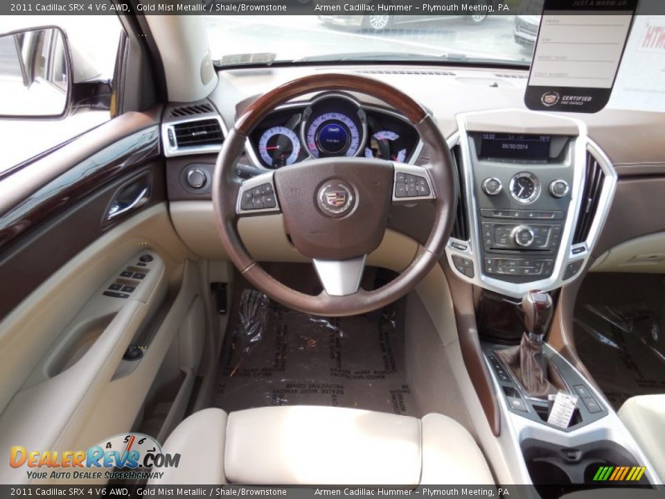 2011 Cadillac SRX 4 V6 AWD Gold Mist Metallic / Shale/Brownstone Photo #19