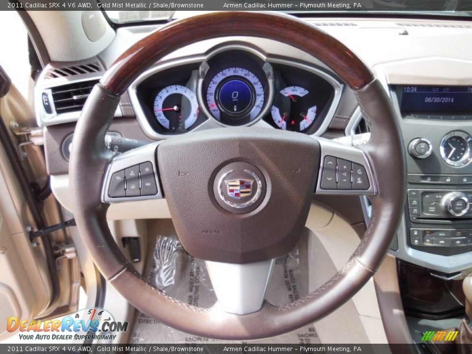2011 Cadillac SRX 4 V6 AWD Gold Mist Metallic / Shale/Brownstone Photo #24