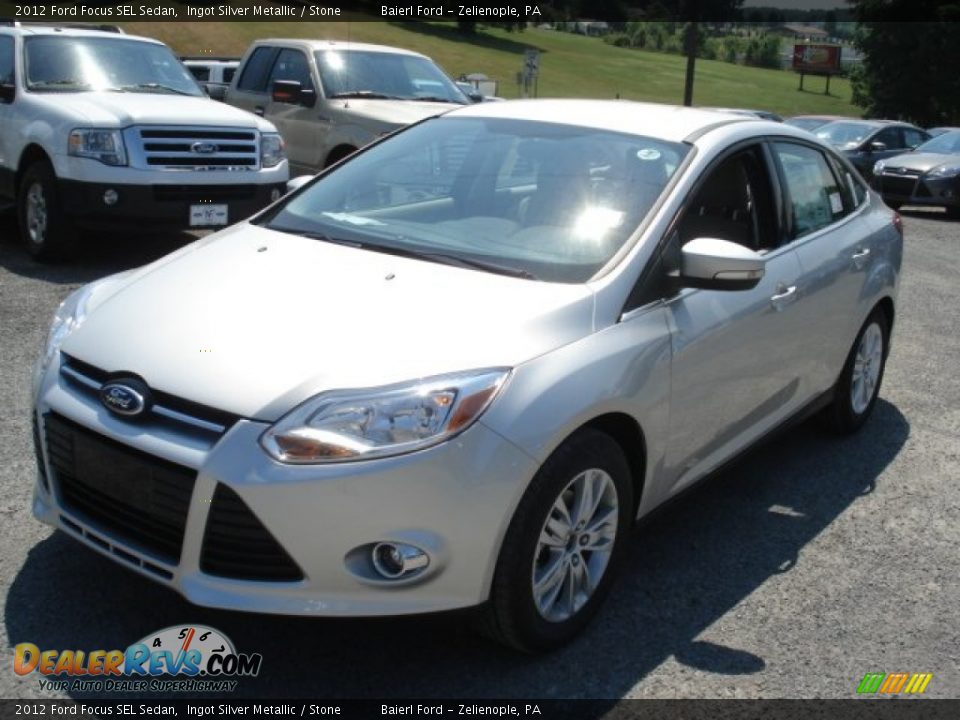 2012 Ford Focus SEL Sedan Ingot Silver Metallic / Stone Photo #4