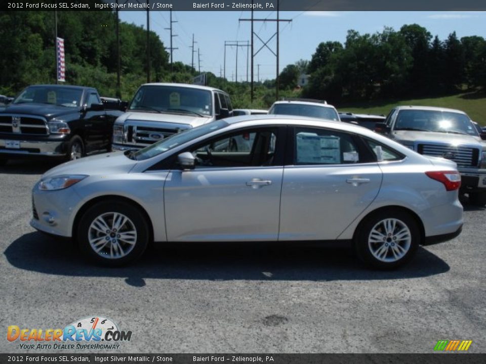 2012 Ford Focus SEL Sedan Ingot Silver Metallic / Stone Photo #5