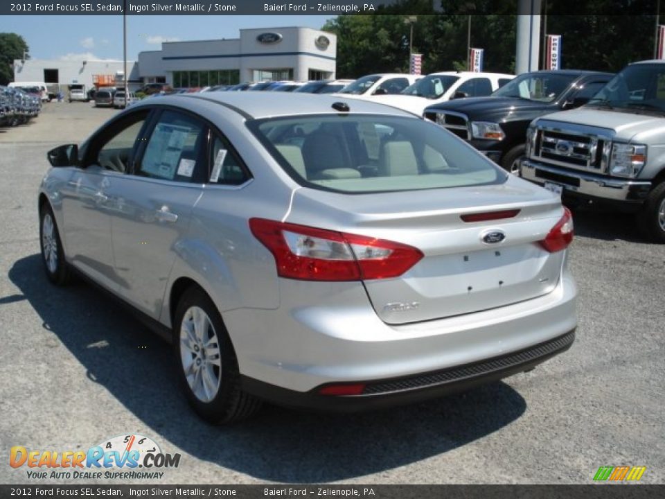 2012 Ford Focus SEL Sedan Ingot Silver Metallic / Stone Photo #6