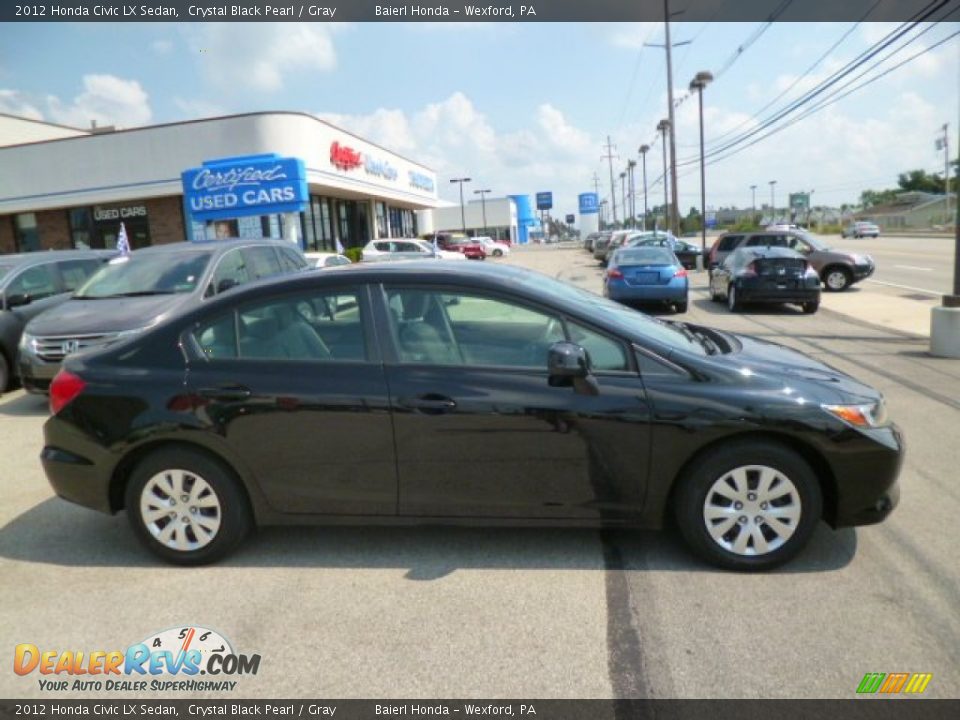 Crystal Black Pearl 2012 Honda Civic LX Sedan Photo #8