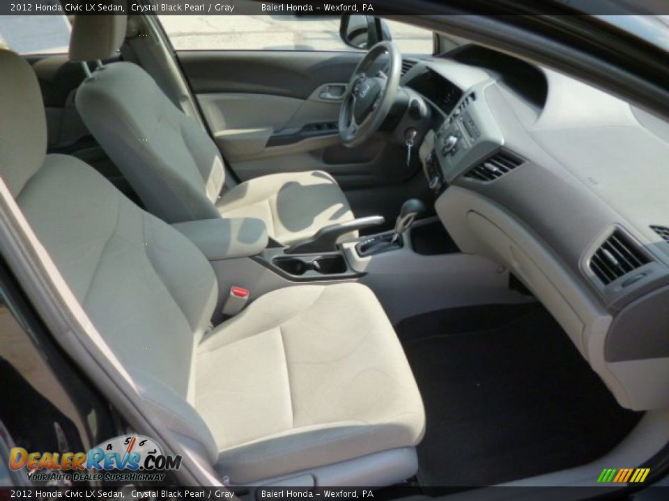 2012 Honda Civic LX Sedan Crystal Black Pearl / Gray Photo #10