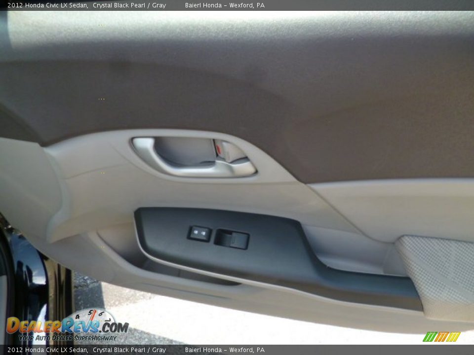 2012 Honda Civic LX Sedan Crystal Black Pearl / Gray Photo #11