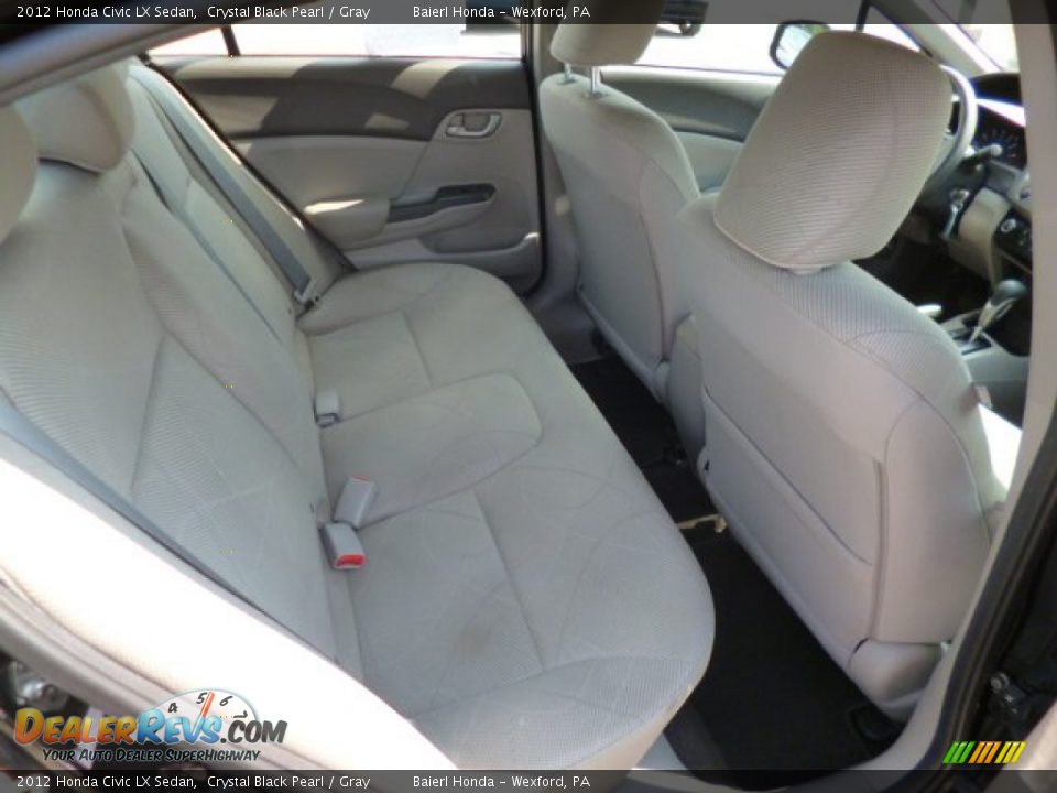 2012 Honda Civic LX Sedan Crystal Black Pearl / Gray Photo #12