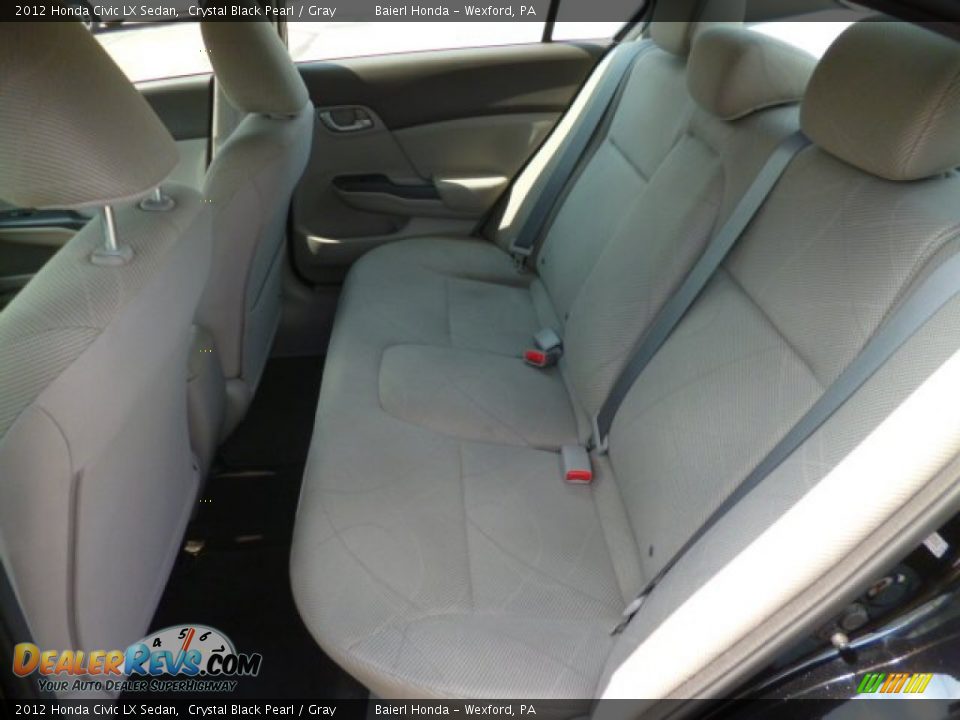 2012 Honda Civic LX Sedan Crystal Black Pearl / Gray Photo #13