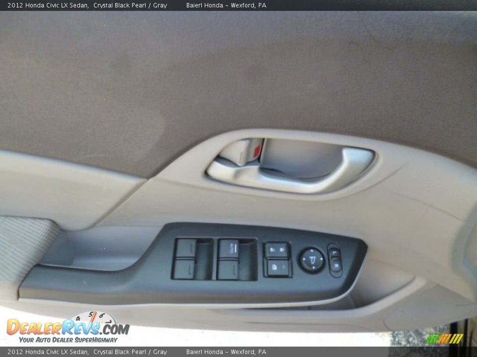 2012 Honda Civic LX Sedan Crystal Black Pearl / Gray Photo #17