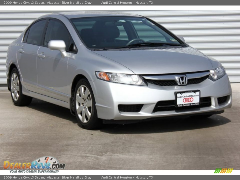 2009 Honda Civic LX Sedan Alabaster Silver Metallic / Gray Photo #1
